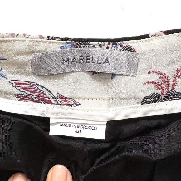 MARELLA Women’s Floral Print Silk Pants Trousers Wide Leg Italian Brand - Picture 4 of 15